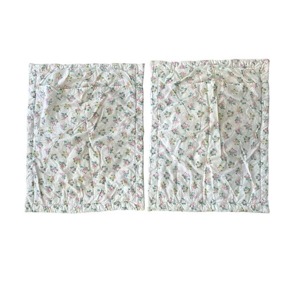 Vintage Puff Quilt Set Floral Dresden Plate Shabby Chic Bedding
 84"x83" - Picture 7 of 14